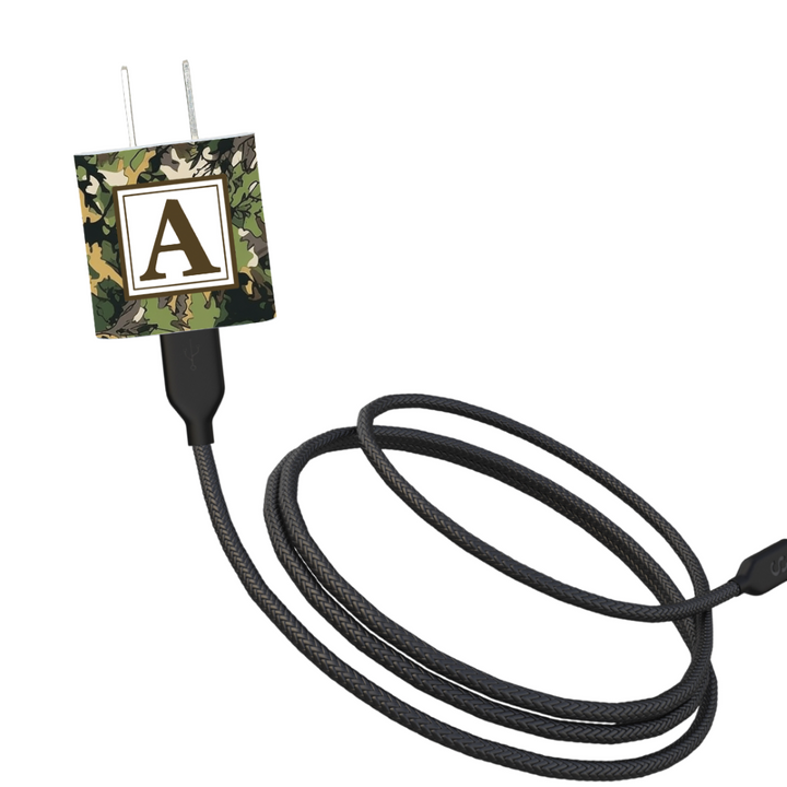 Camo Monogram Dual Charger & Cable Gift Set